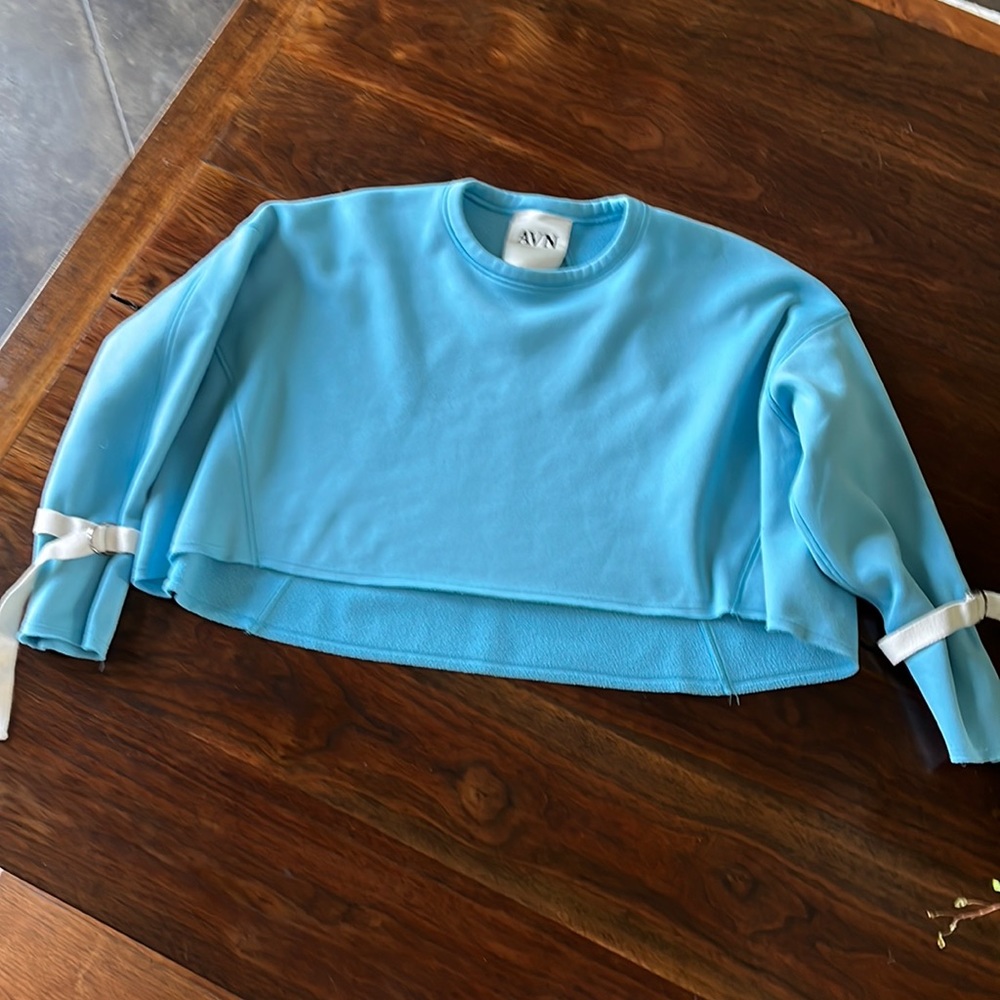 AVN, Italian sweatshirt, special details, L, oversized, turquoise, too cool 😎